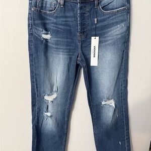 Vigoss Women's Distressed Blue Jeans Slim Straight size 29